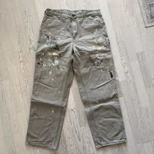 Vintage Carhartt Paint-Splattered Carpenter Pants